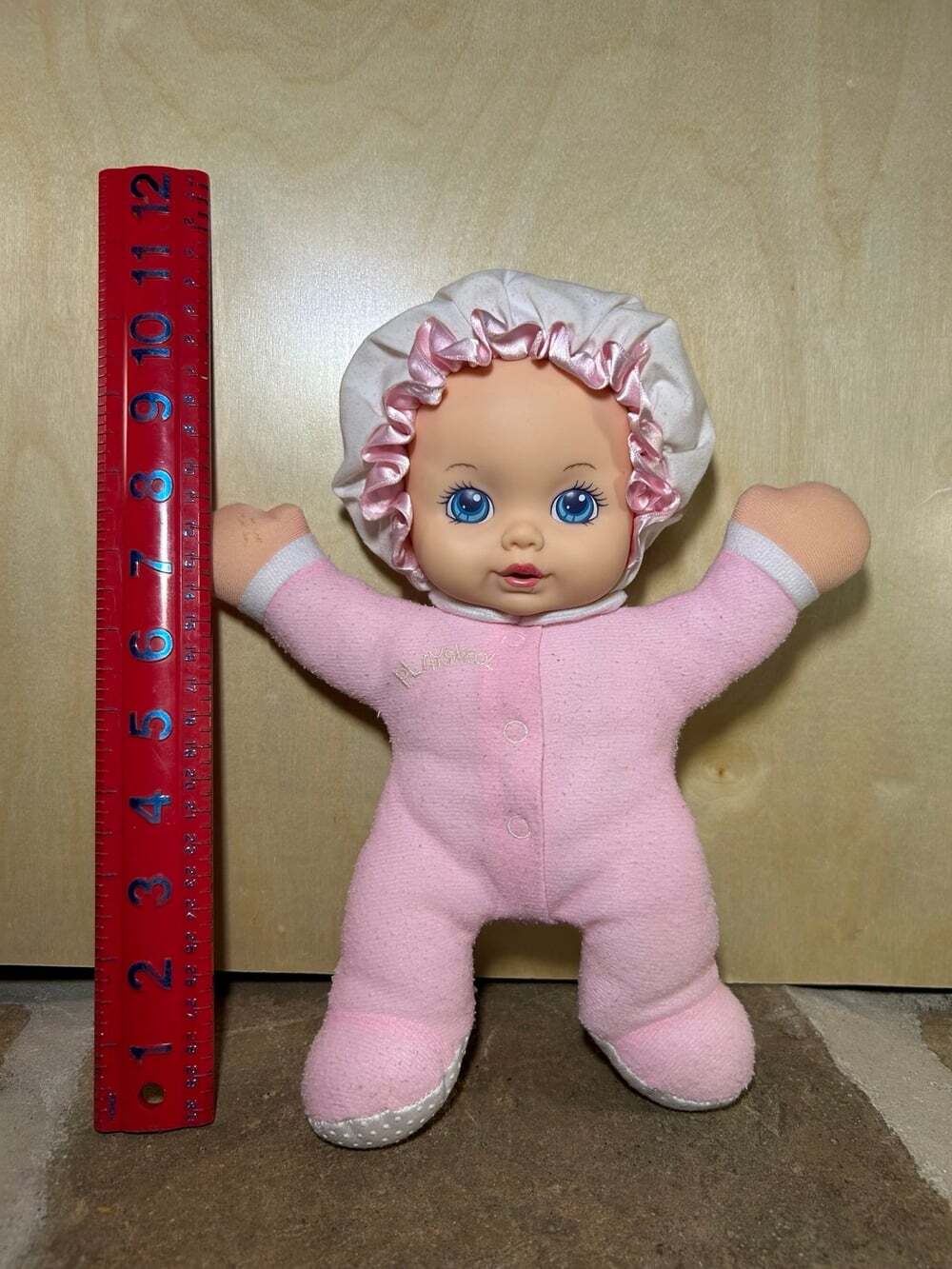 Vintage Rare Playskool My Very First Baby Doll 1990s Plush Pink READ